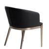 Modrest Kravitz - Silla de comedor moderna de cuero vegano gris oscuro + latón antiguo - Image 4