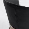 Modrest Kravitz - Silla de comedor moderna de cuero vegano gris oscuro + latón antiguo - Image 5