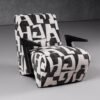 Modrest Leana - Silla decorativa moderna de tela en blanco y negro - Image 5
