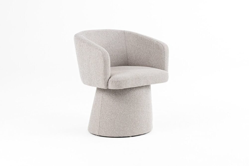 Modrest Linton - Silla de comedor moderna de tela gris claro