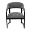 Modrest Maury - Tela gris moderna + Silla de comedor negra - Image 2