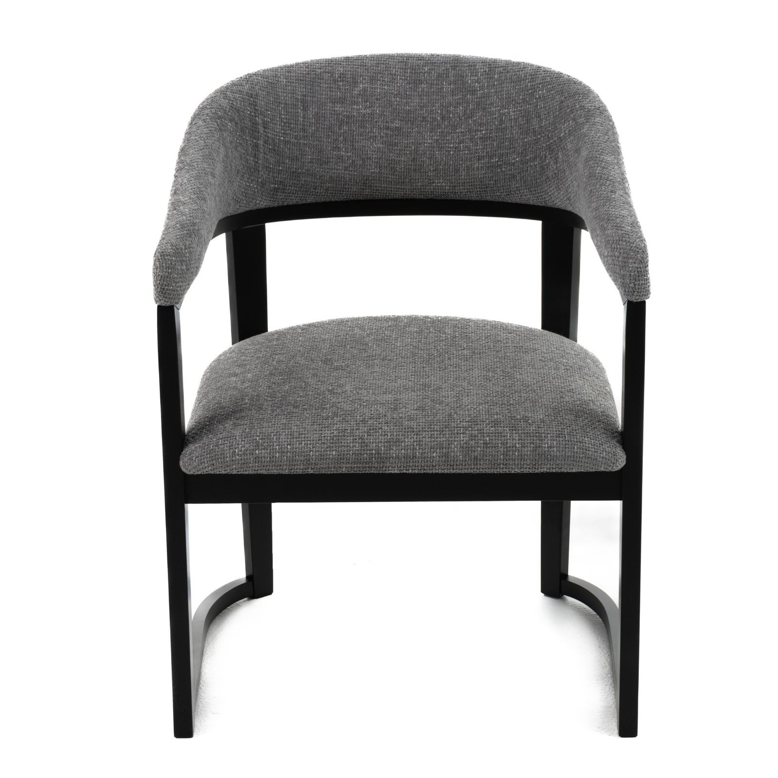 Modrest Maury - Tela gris moderna + Silla de comedor negra - Image 2