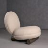 Modrest Minto - Silla decorativa contemporánea de tela color blanquecino - Image 5