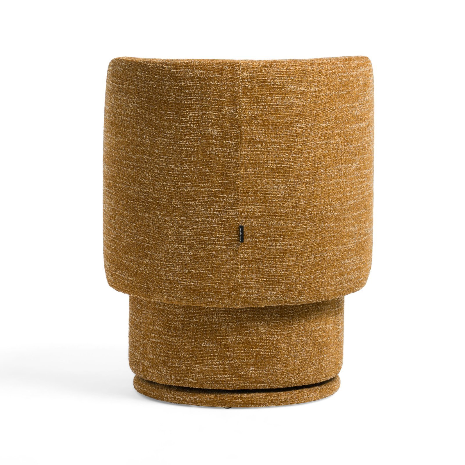Divani Casa Norris - Silla de comedor giratoria moderna de tela mostaza - Image 4