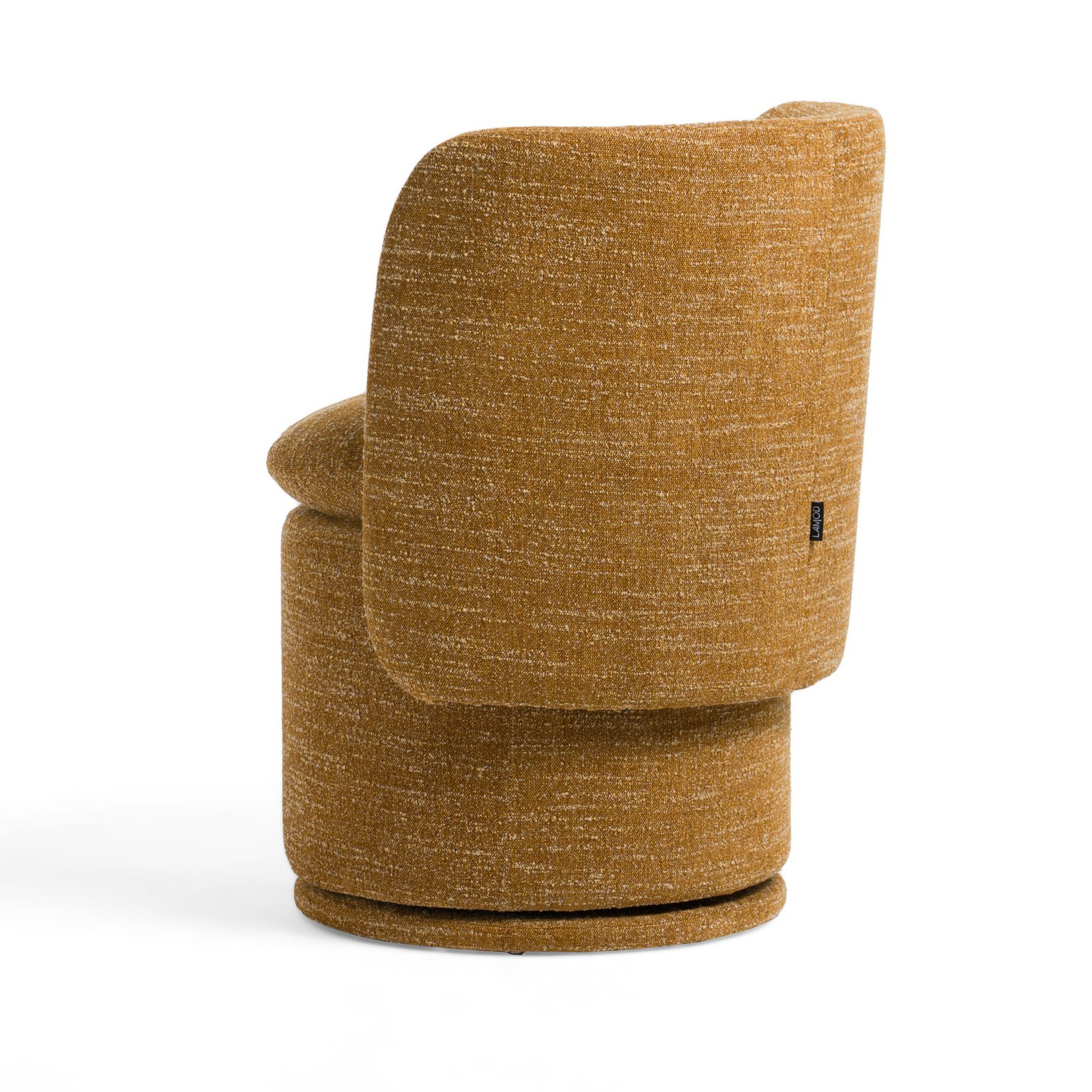 Divani Casa Norris - Silla de comedor giratoria moderna de tela mostaza - Image 5