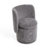 Divani Casa Norris - Silla de comedor giratoria moderna de tela gris oscuro - Image 2