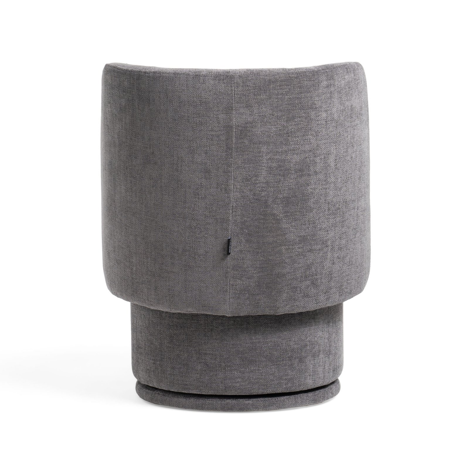 Divani Casa Norris - Silla de comedor giratoria moderna de tela gris oscuro - Image 4