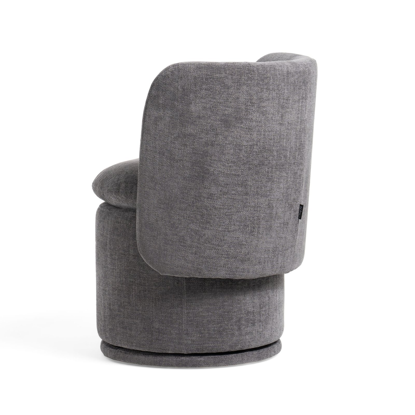 Divani Casa Norris - Silla de comedor giratoria moderna de tela gris oscuro - Image 5