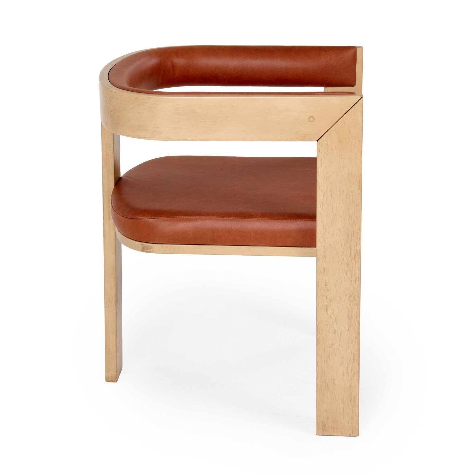 Nova Domus Oshana - Moderna polipiel color óxido + silla de comedor de roble blanco - Image 2