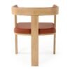 Nova Domus Oshana - Moderna polipiel color óxido + silla de comedor de roble blanco - Image 3