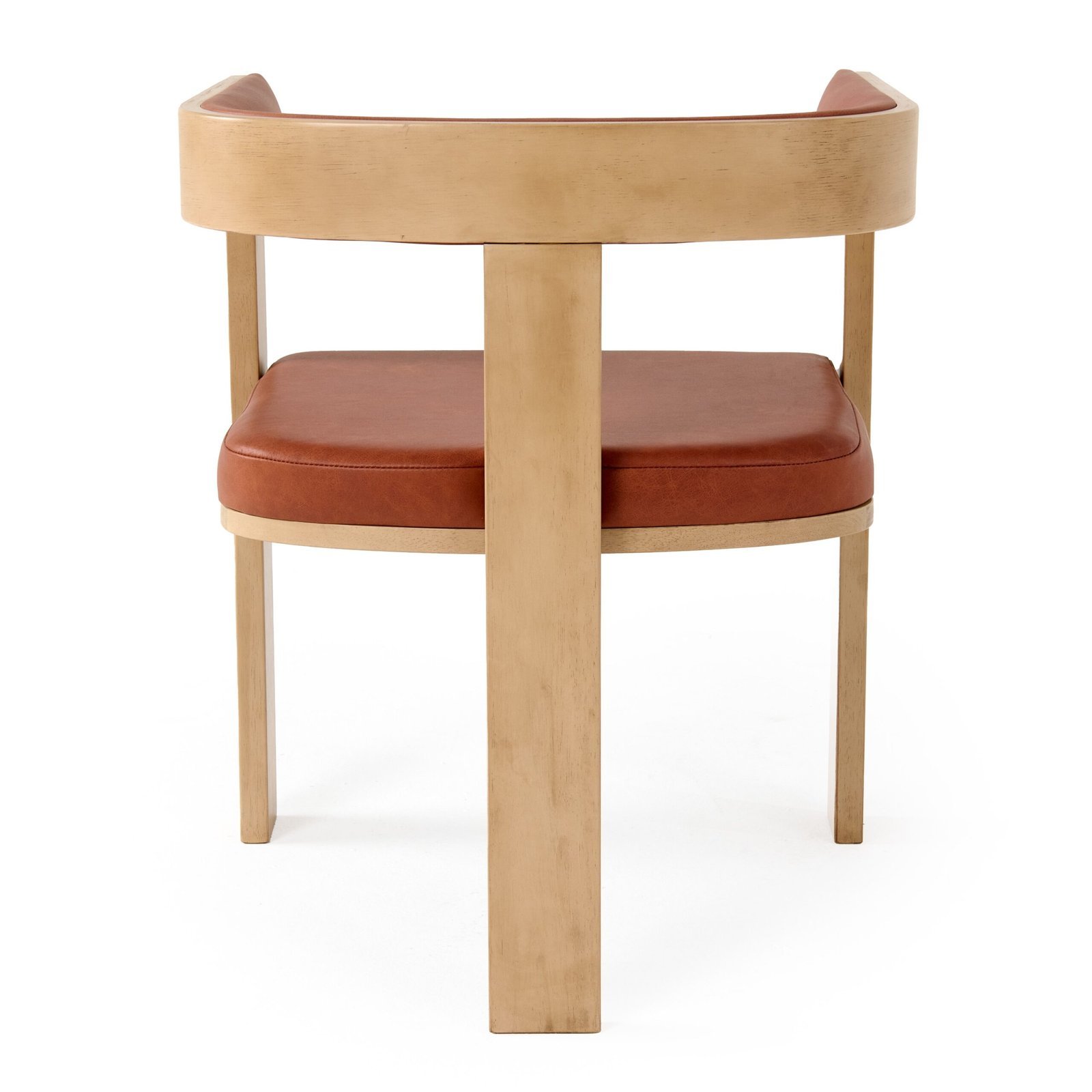 Nova Domus Oshana - Moderna polipiel color óxido + silla de comedor de roble blanco - Image 3
