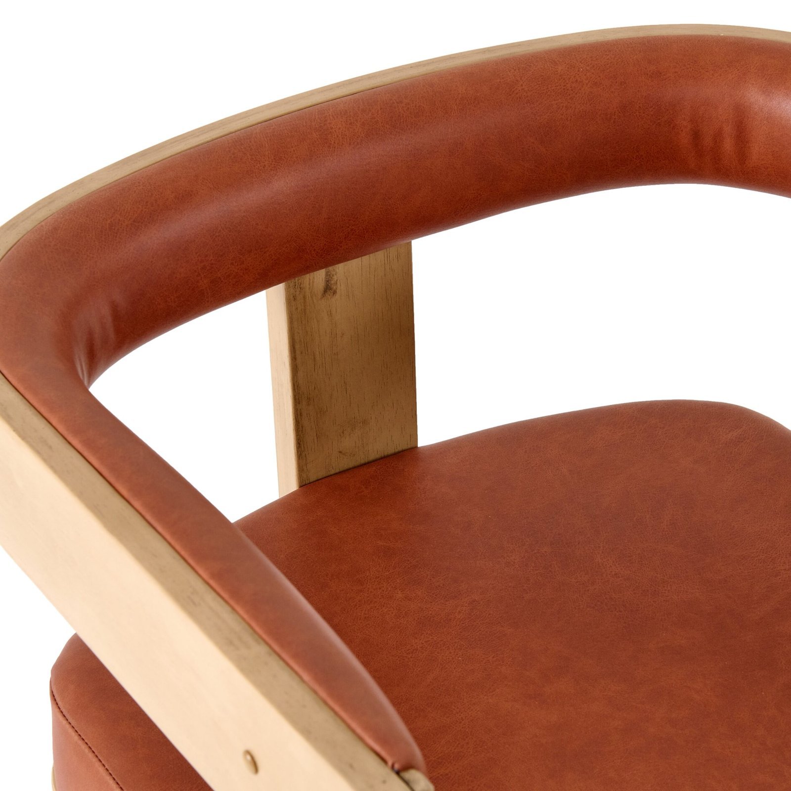 Nova Domus Oshana - Moderna polipiel color óxido + silla de comedor de roble blanco - Image 4