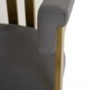Modrest Pontiac - Silla de comedor moderna de terciopelo gris + champán dorado - Image 5