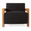 Modrest Rosen - Tela negra moderna + silla decorativa de roble natural