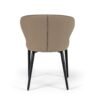 Modrest Suzie - Silla de comedor moderna de cuero vegano beige + silla negra (juego de 2) - Image 3