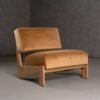 Modrest Tucker - Silla decorativa de color castaño y terciopelo camel moderno de mediados de siglo - Image 5