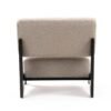 Modrest Tucker - Tela gris claro moderna de mediados de siglo + silla decorativa de nogal negro - Image 3
