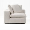 Divani Casa Vicki - Moderno asiento esquinero modular de tela color blanquecino