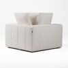 Divani Casa Vicki - Moderno asiento esquinero modular de tela color blanquecino - Image 3