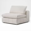 Divani Casa Vicki - Moderno asiento modular sin brazos de tela color blanquecino