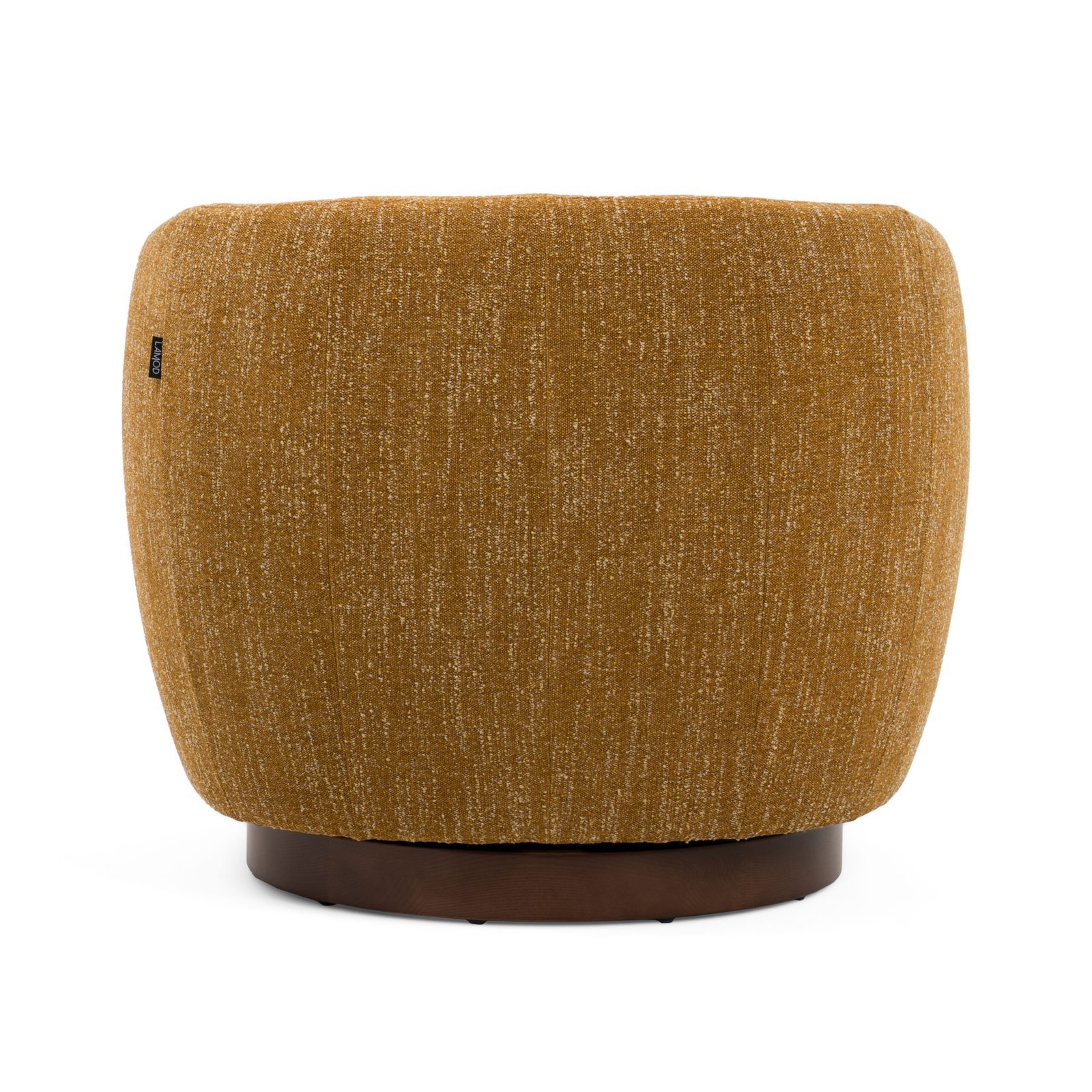 Divani Casa Wendt - Silla decorativa giratoria moderna de tela mostaza - Image 5