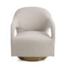 Modrest Worley - Tela beige moderna + silla decorativa giratoria dorada - Image 2
