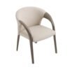 Modrest Wynetta Mid-Century Modern Cuero vegano gris + Silla de comedor de fresno gris - Image 2
