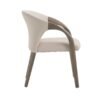 Modrest Wynetta Mid-Century Modern Cuero vegano gris + Silla de comedor de fresno gris - Image 3