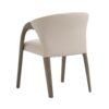 Modrest Wynetta Mid-Century Modern Cuero vegano gris + Silla de comedor de fresno gris - Image 5